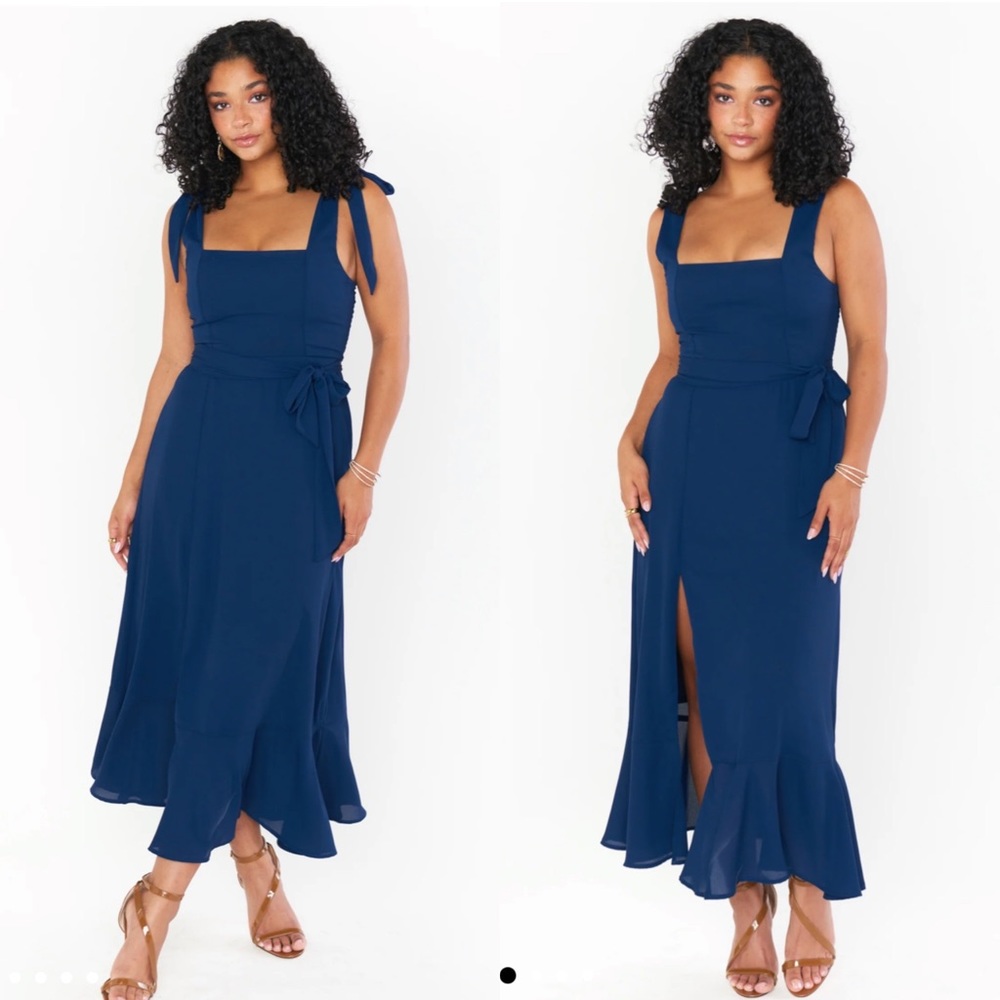 Show Me Your Mumu Claire Midi Dress - M, Navy